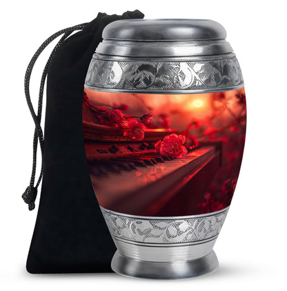 Piano Theme Large Urn 10 Inch