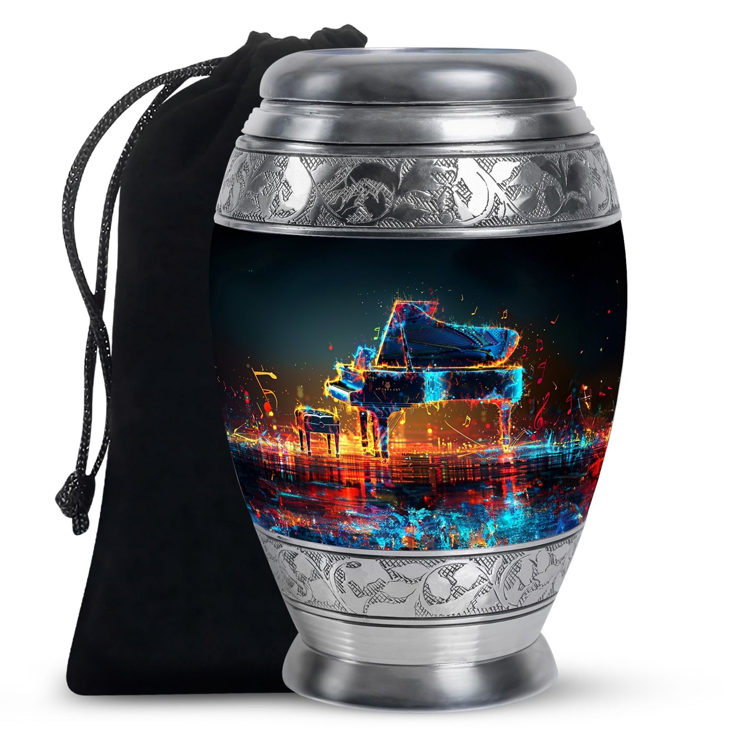 Piano Theme Large Urn 10 Inch