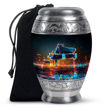 Piano Theme Large Urn 10 Inch