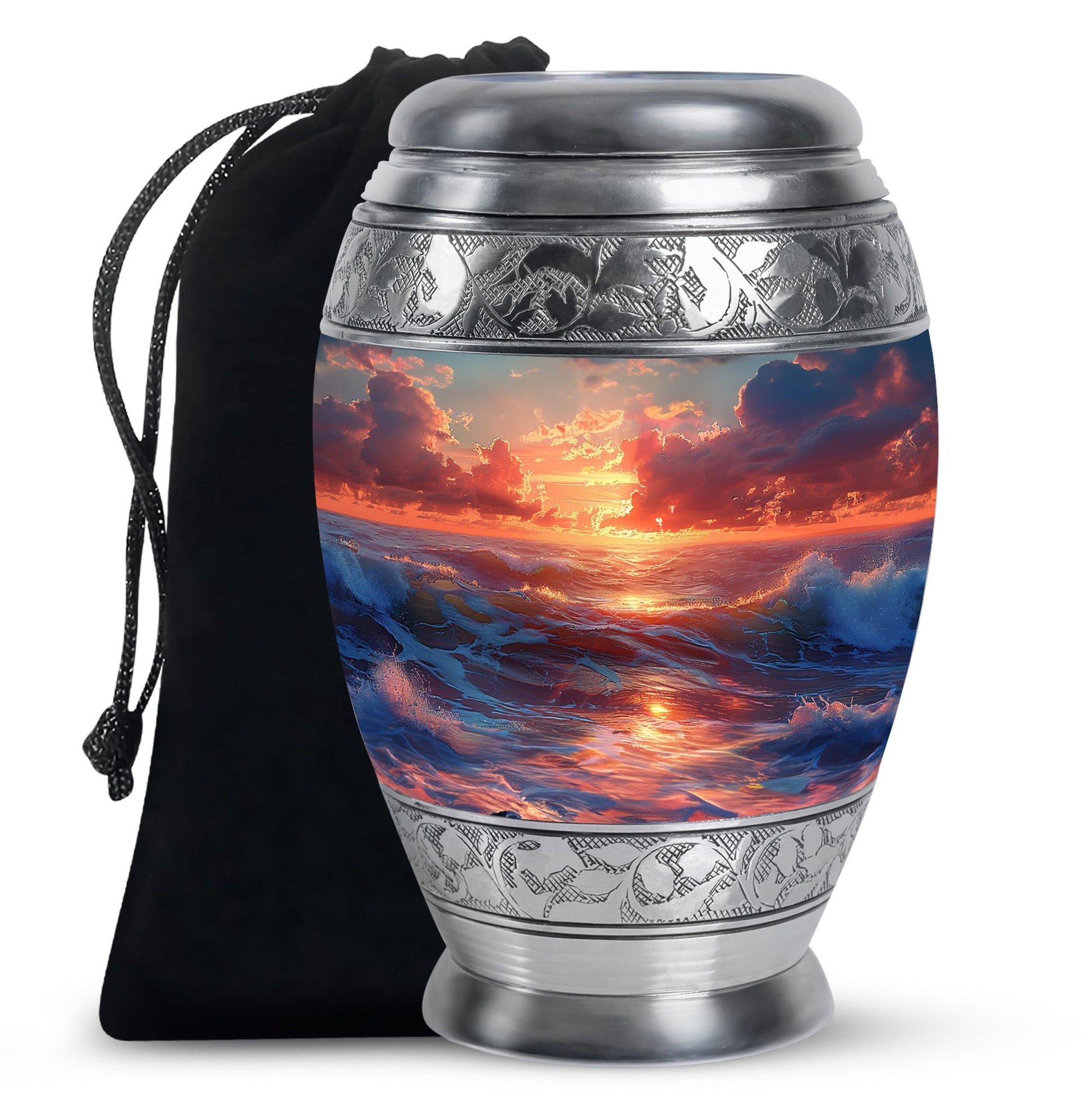 Sunrise Theme Large Urn 10 Inch