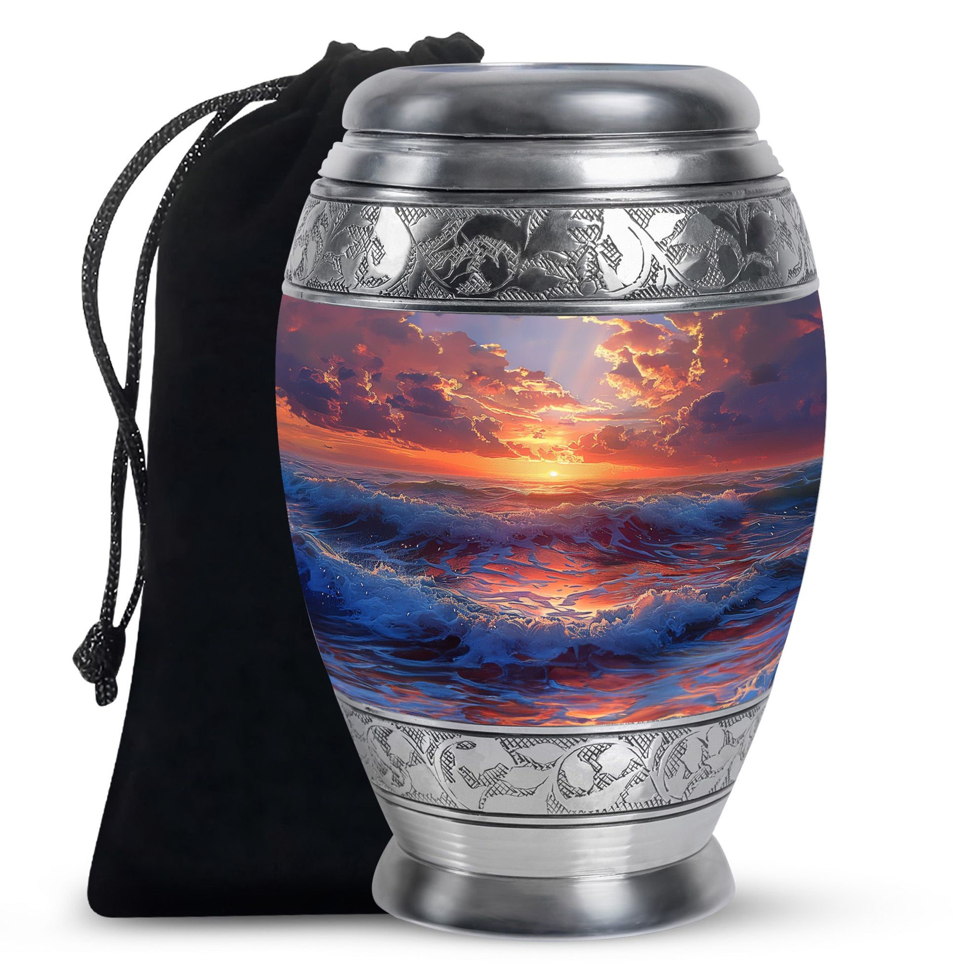 Sunrise Theme Large Urn 10 Inch