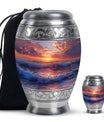 Sunrise Theme Large Urn With 1 Keepsake Urn
