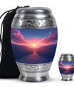 Sunrise Theme Large Urn With 1 Keepsake Urn
