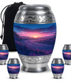 Sunrise Theme Large Urn With 4 Keepsake Urn