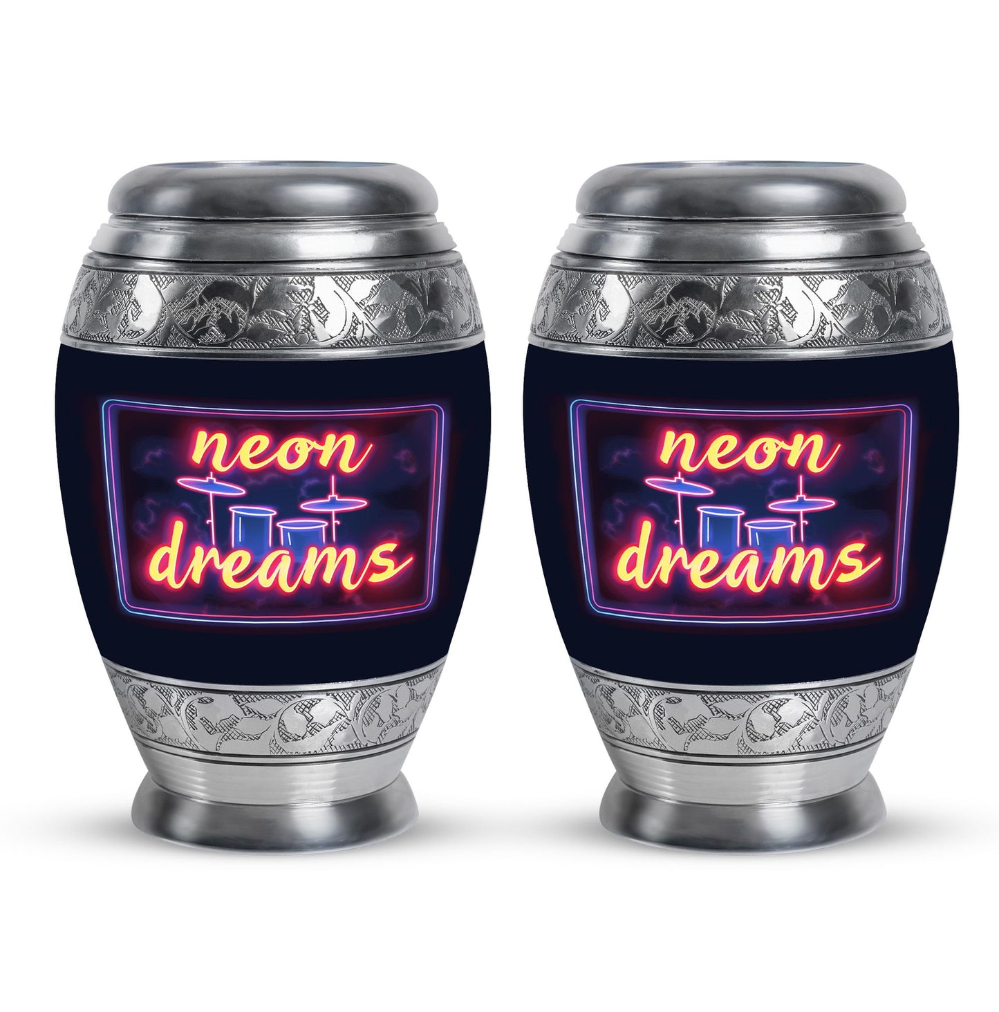 Drums And Music Theme 3 Inch Keepsake Pack of 2