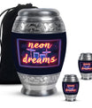 Drums And Music Theme Large Urn With 2 Keepsake Urn