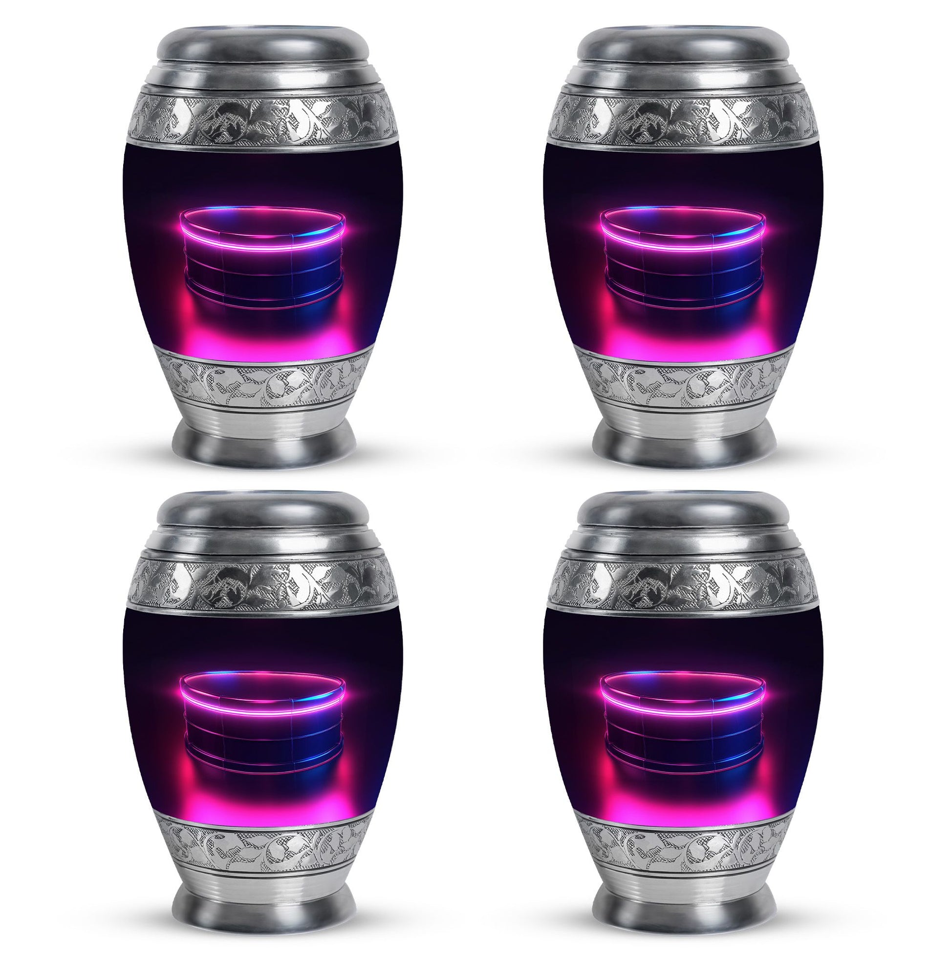 Drums And Music Theme 3 Inch Keepsake Pack of 4