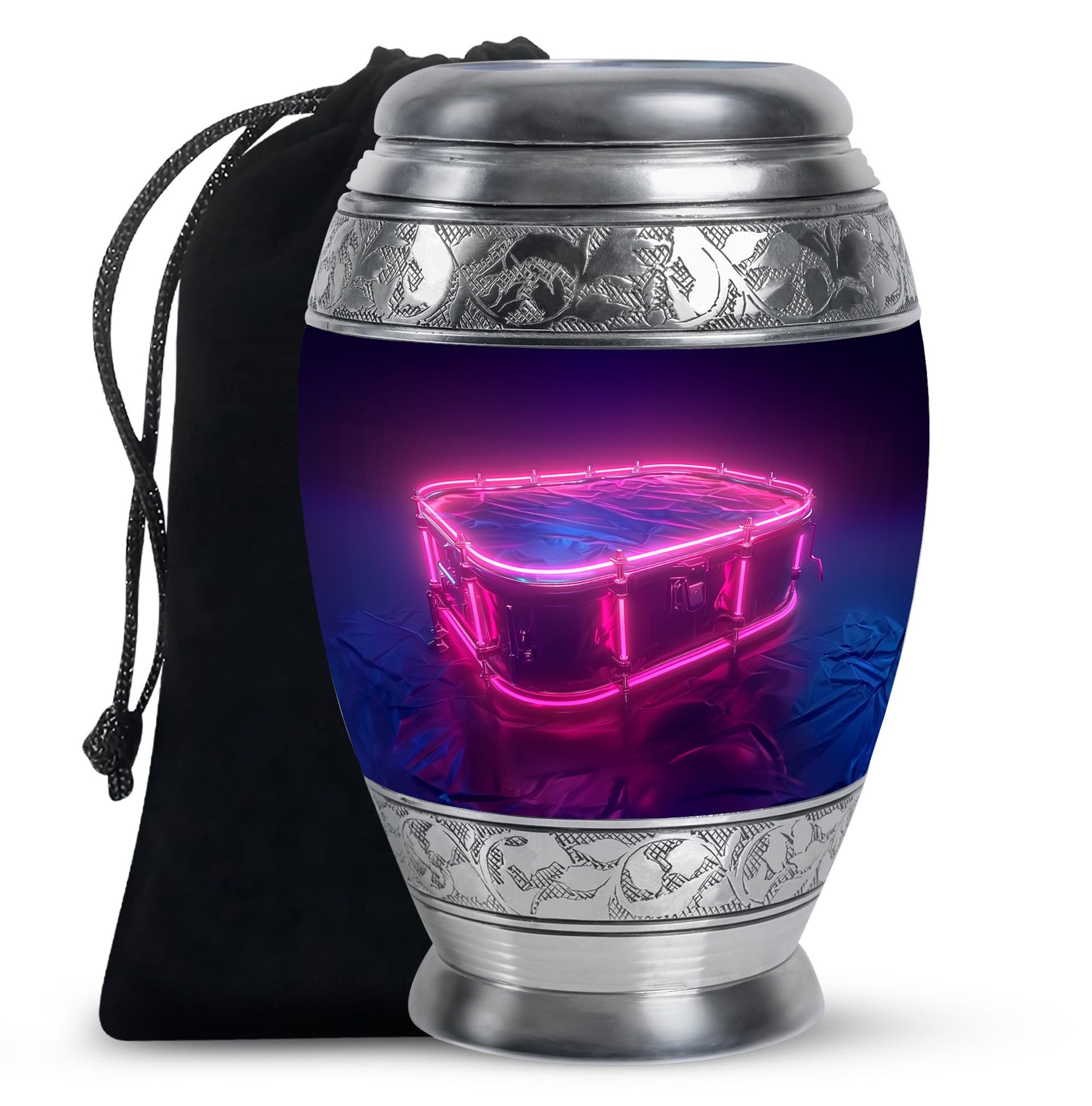 Drums And Music Theme Large Urn 10 Inch