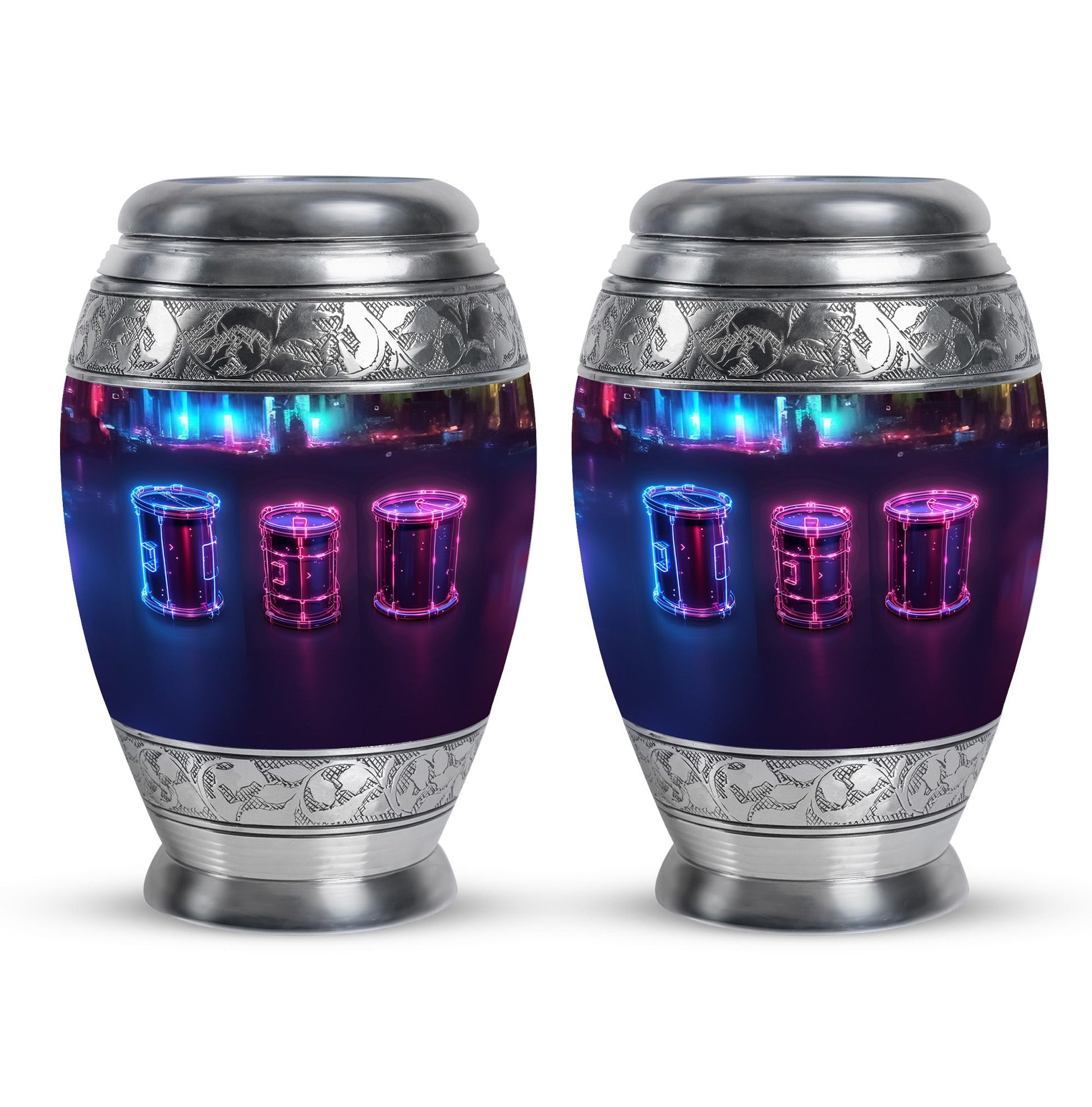 Drums And Music Theme 3 Inch Keepsake Pack of 2