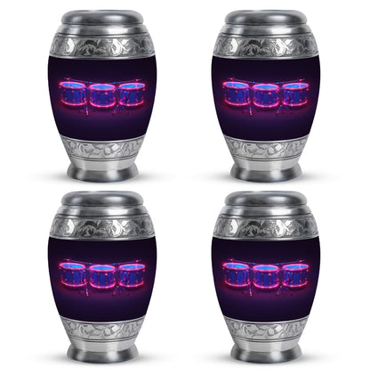 Drums And Music Theme 3 Inch Keepsake Pack of 4