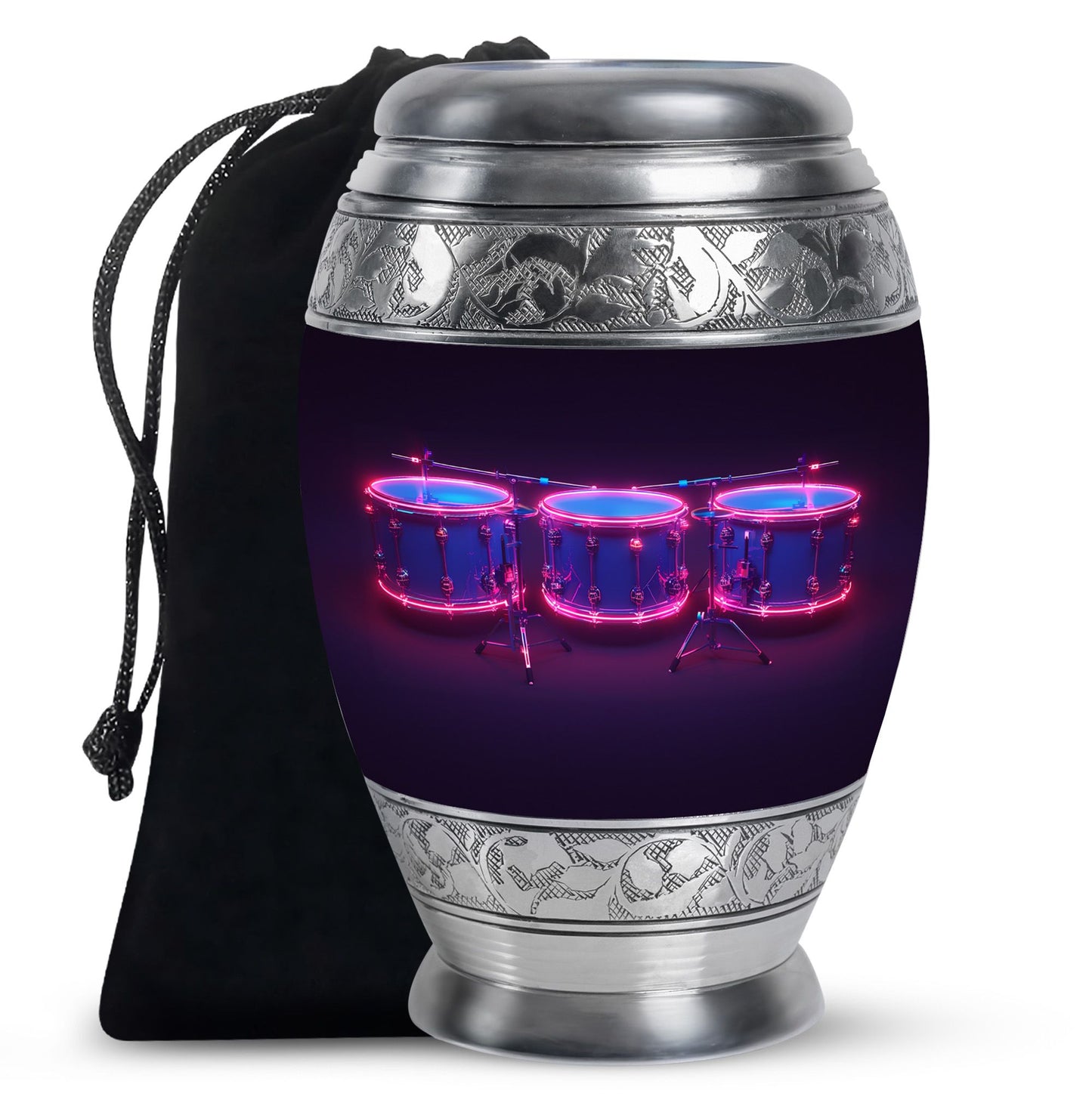 Drums And Music Theme Large Urn 10 Inch