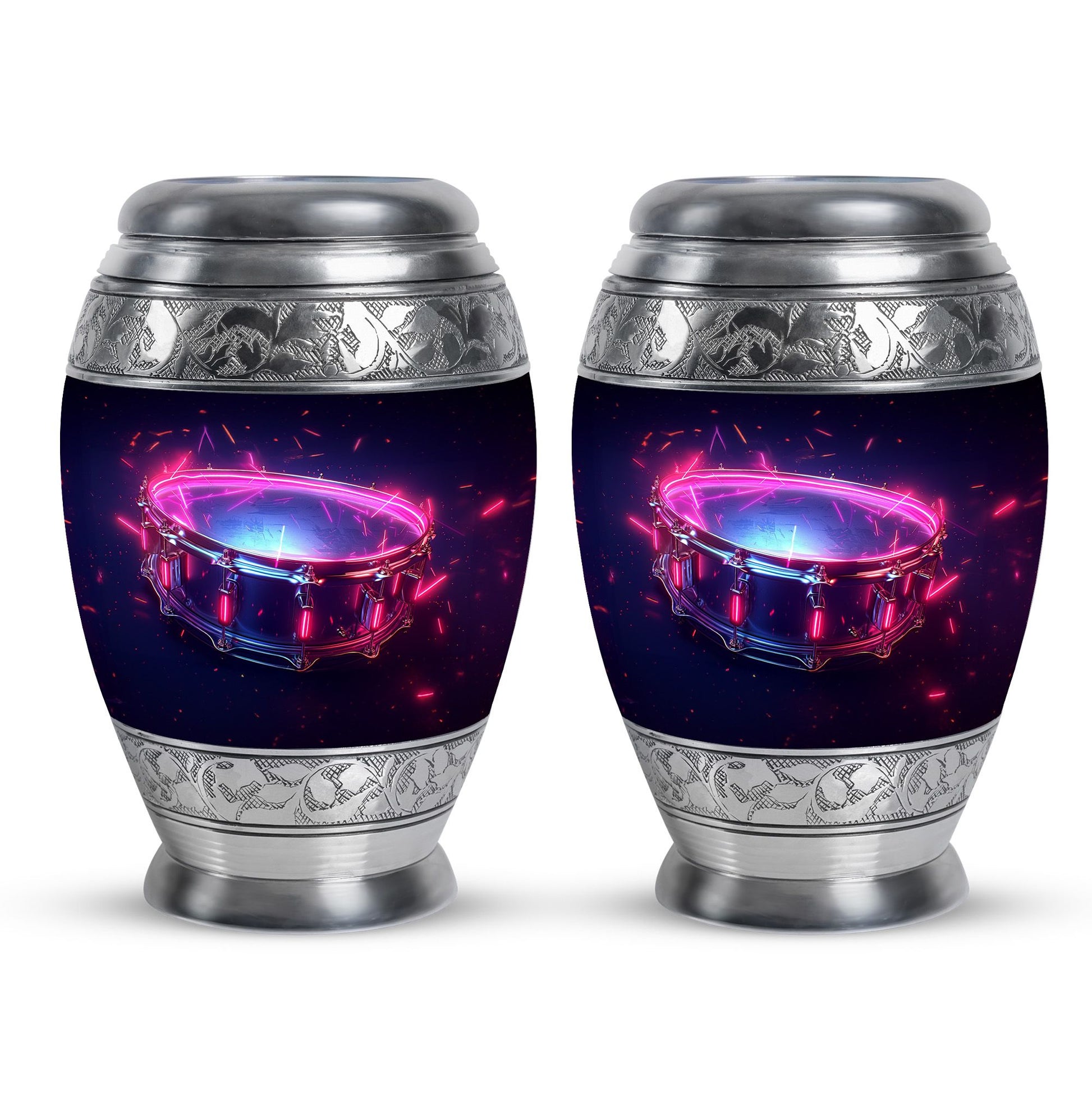 Drums And Music Theme 3 Inch Keepsake Pack of 2