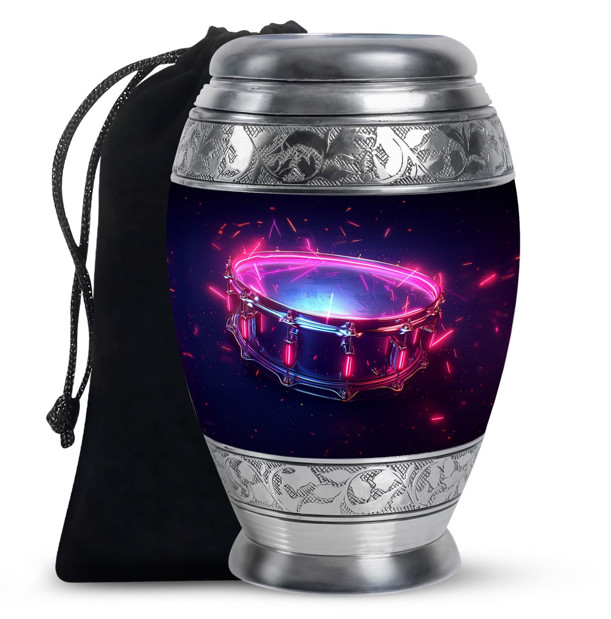 Drums And Music Theme Large Urn 10 Inch