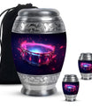 Drums And Music Theme Large Urn With 2 Keepsake Urn