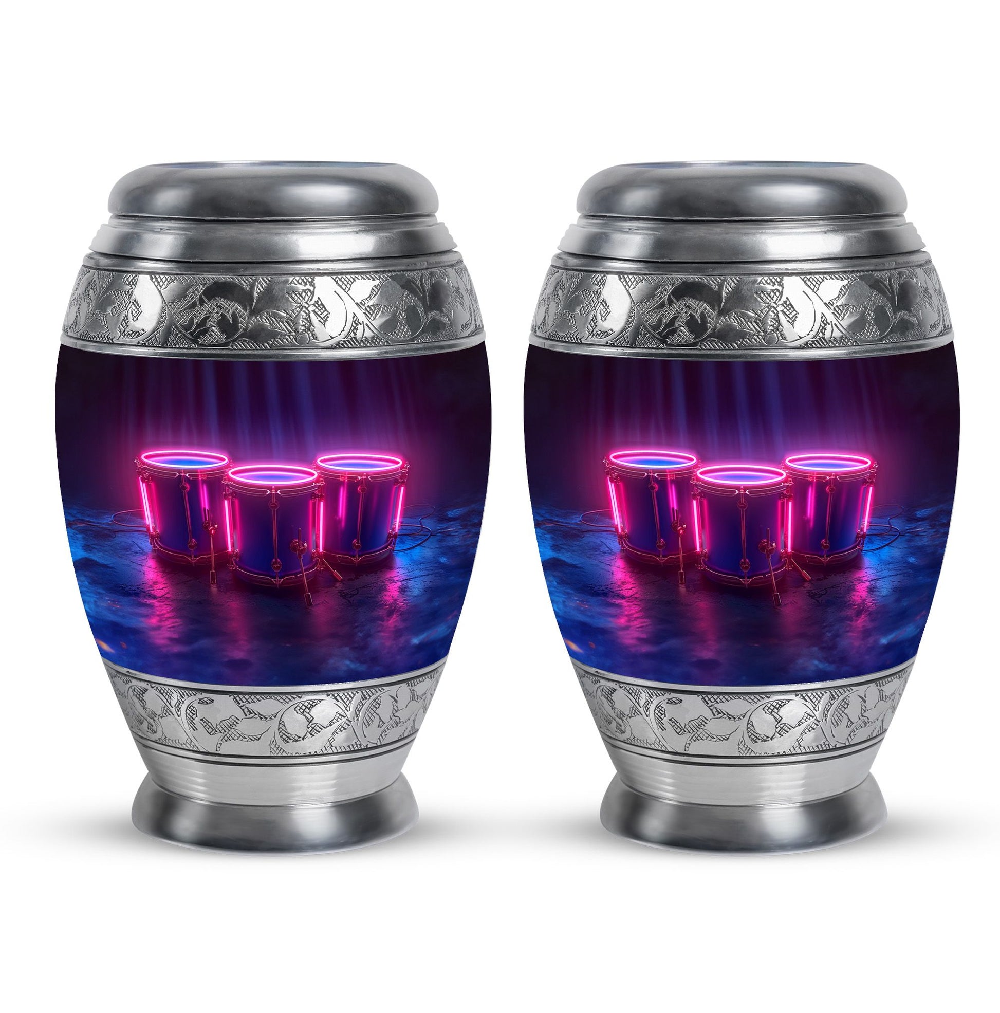 Drums And Music Theme 3 Inch Keepsake Pack of 2