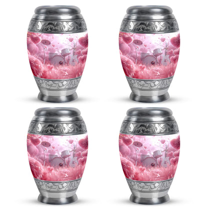 Drums And Music Theme 3 Inch Keepsake Pack of 4
