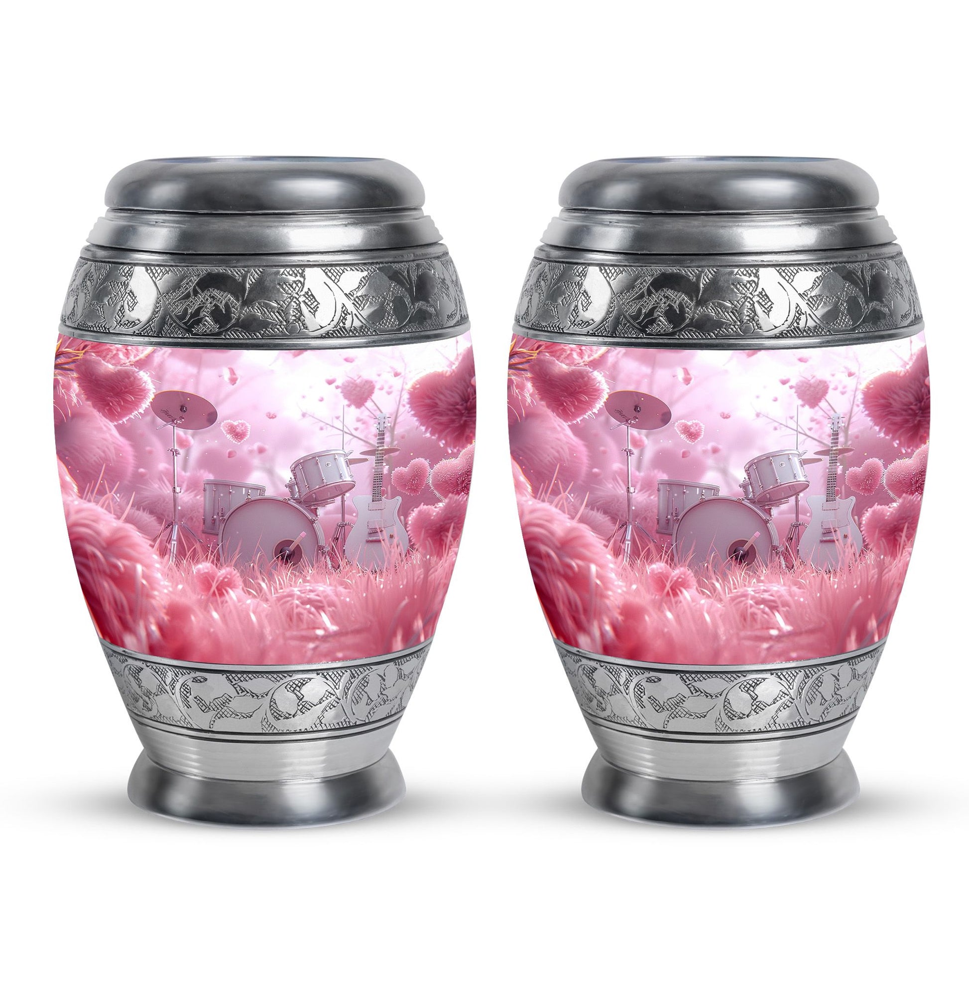 Drums And Music Theme 3 Inch Keepsake Pack of 2