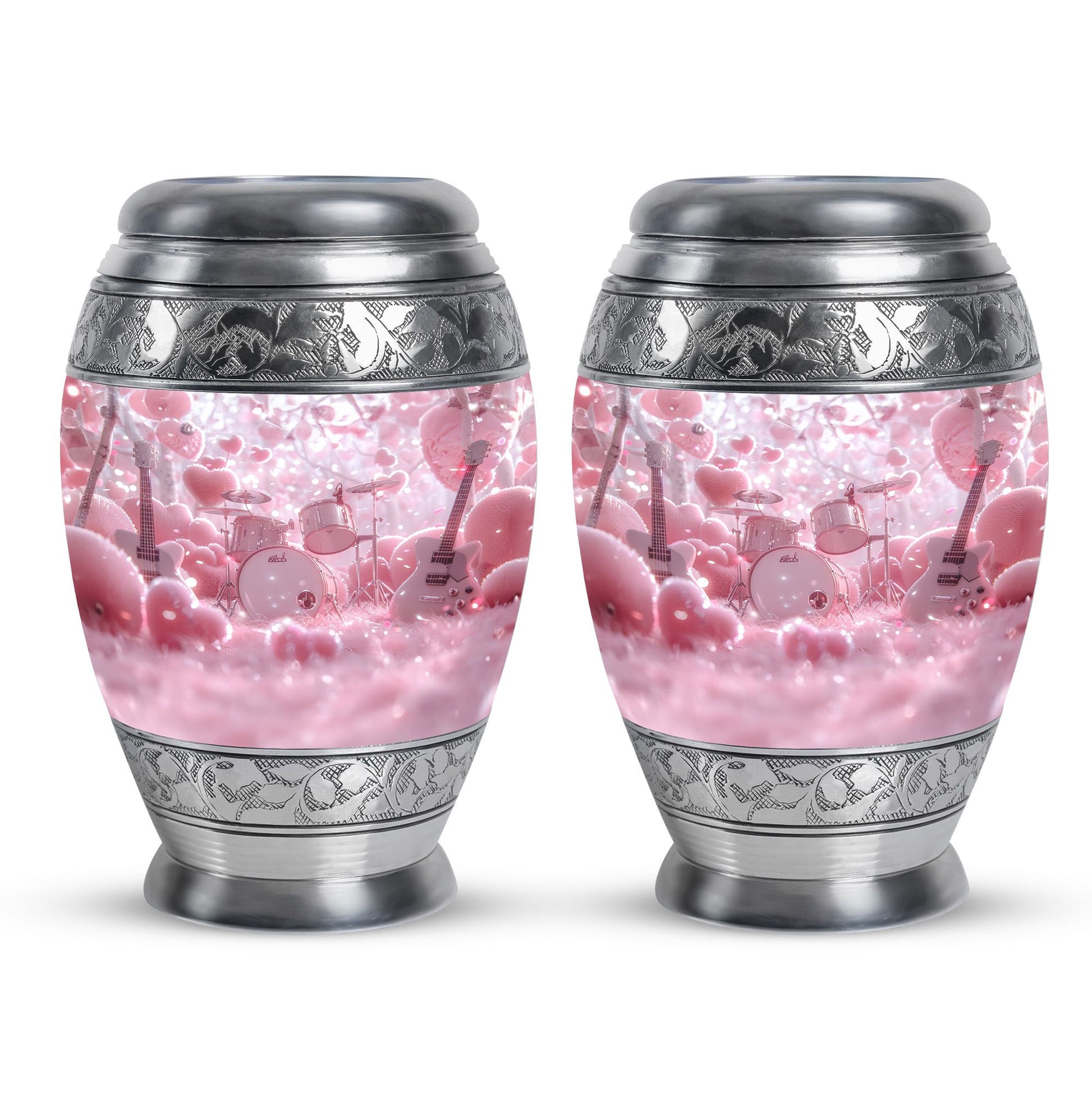 Drums And Music Theme 3 Inch Keepsake Pack of 2