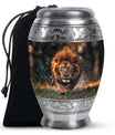 Lion Theme Large Urn 10 Inch