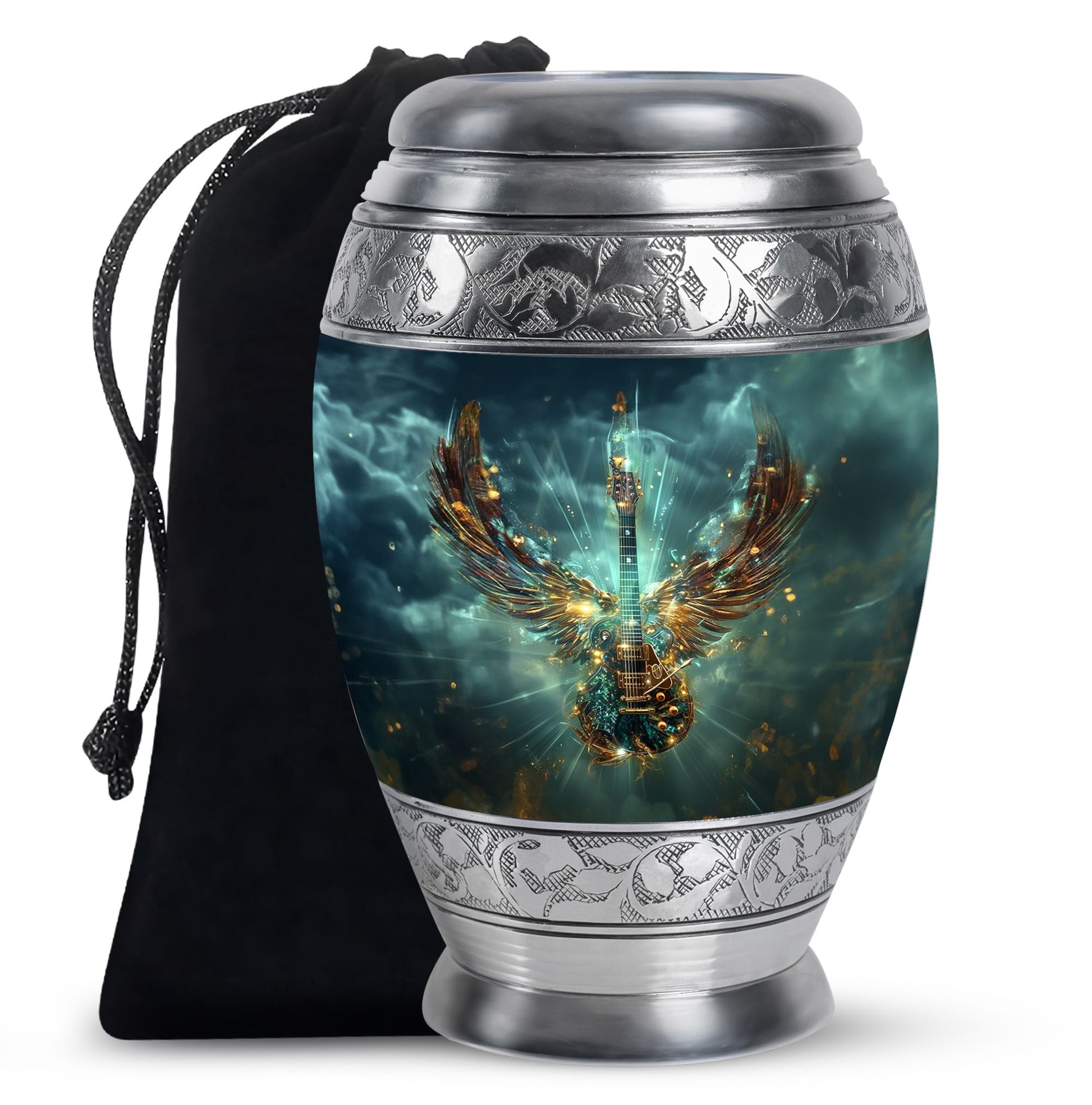 Guitar Theme Large Urn 10 Inch