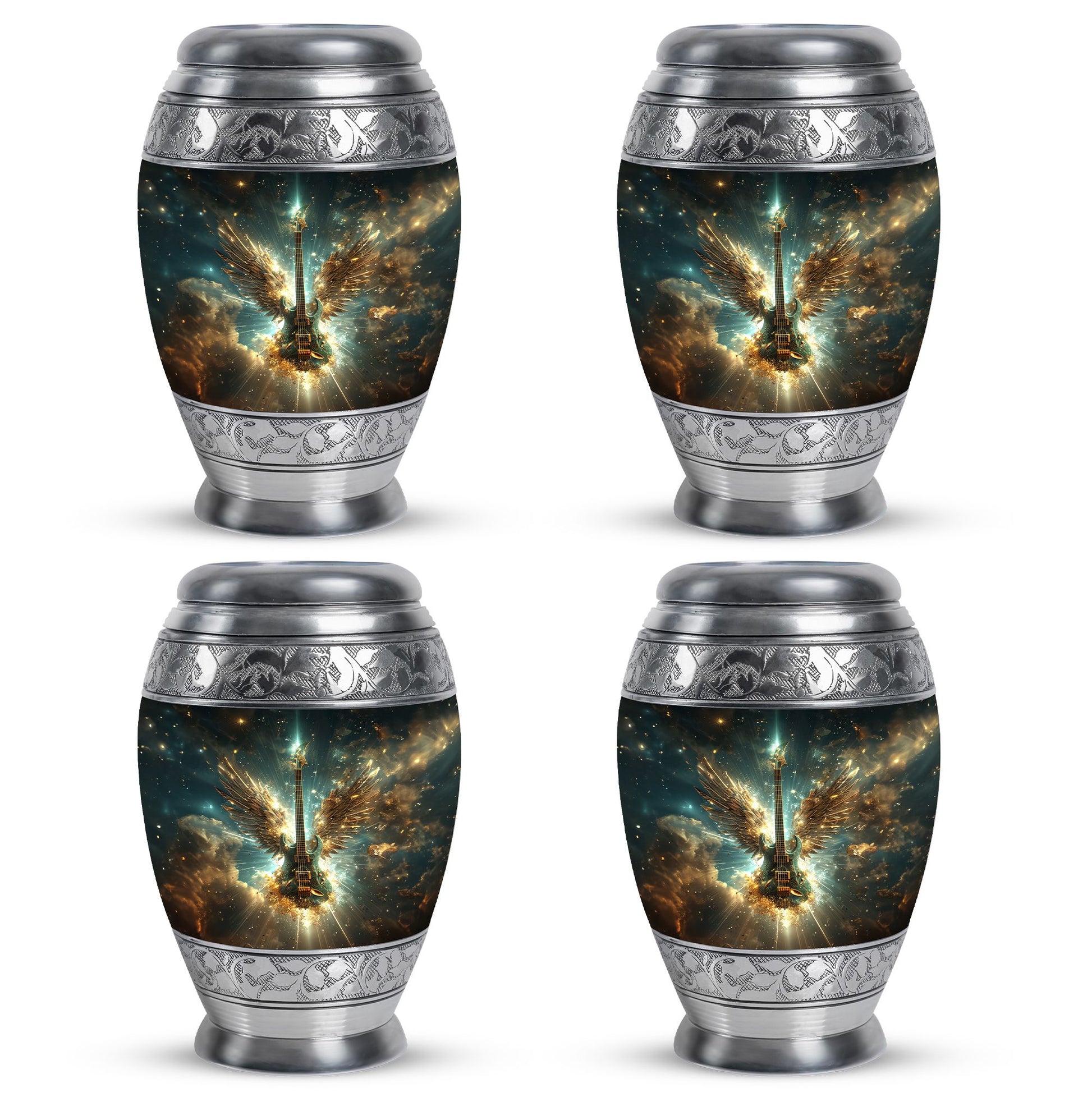 Guitar Theme 3 Inch Keepsake Pack of 4