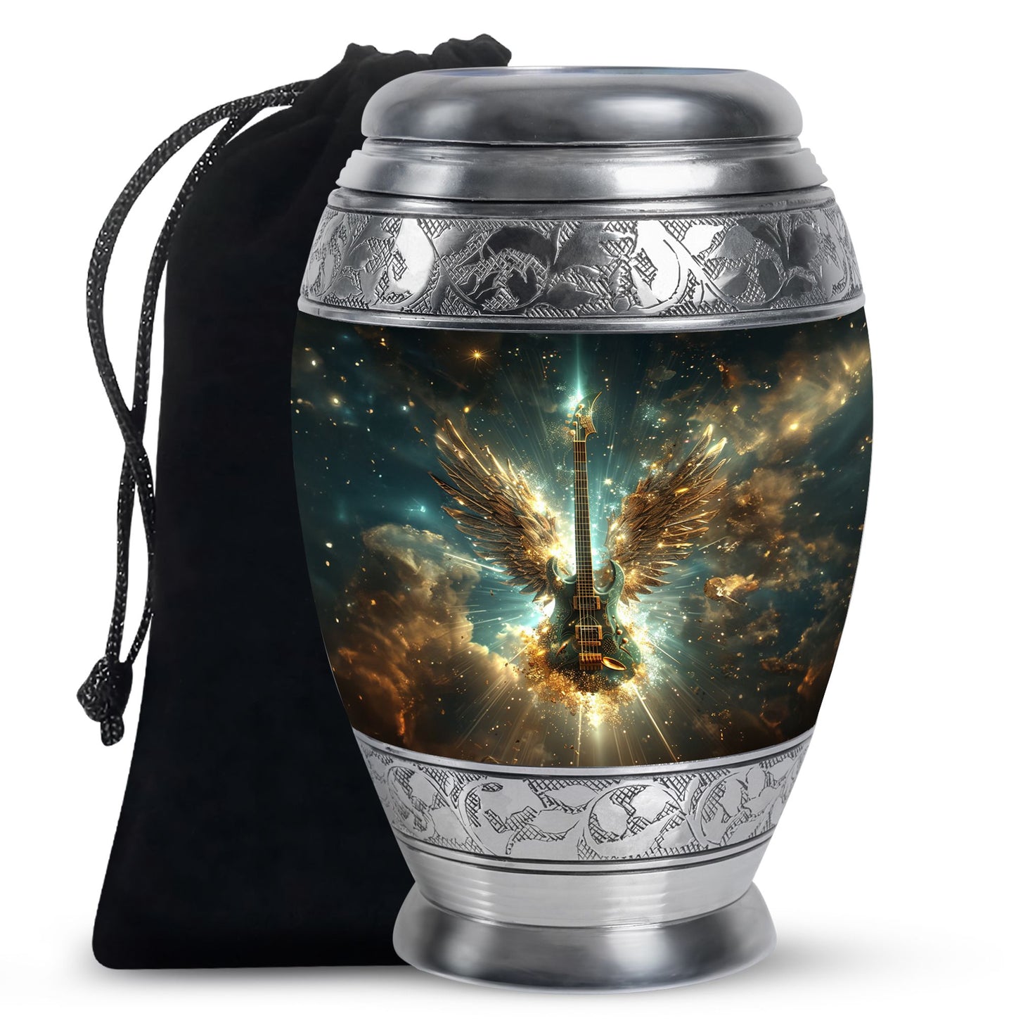 Guitar Theme Large Urn 10 Inch