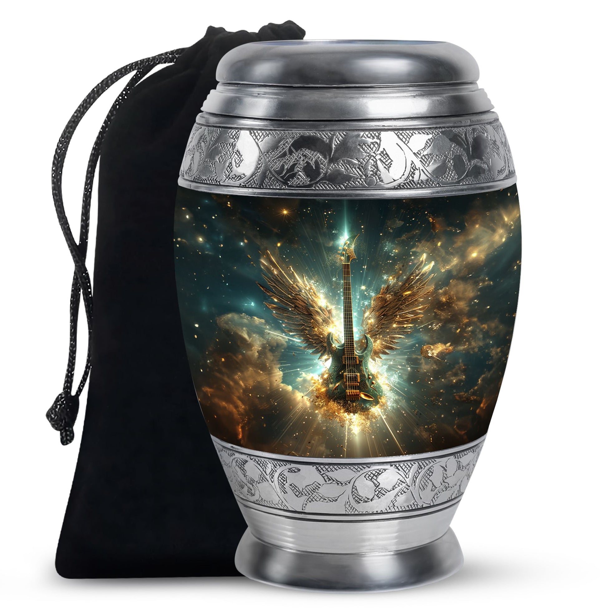 Guitar Theme Large Urn 10 Inch