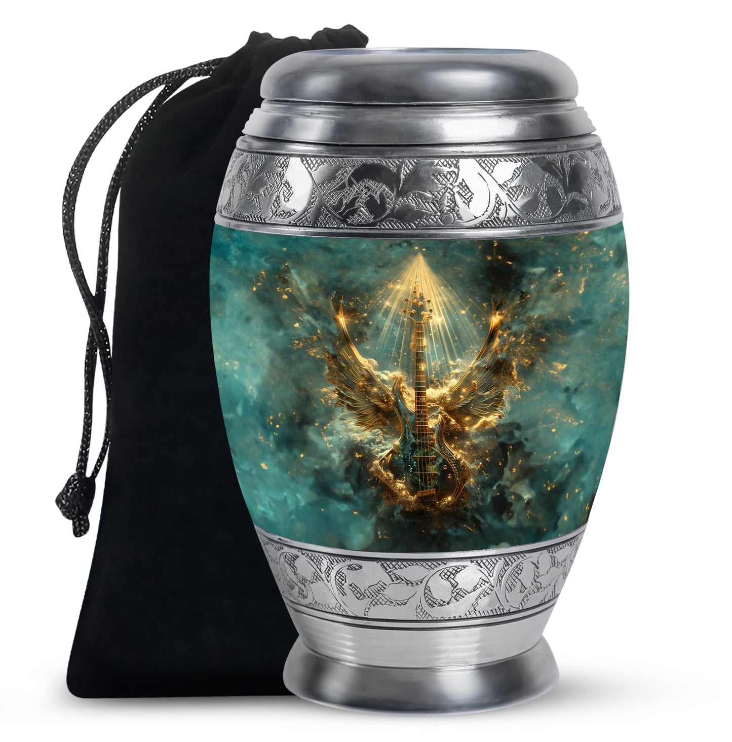 Guitar Theme Large Urn 10 Inch