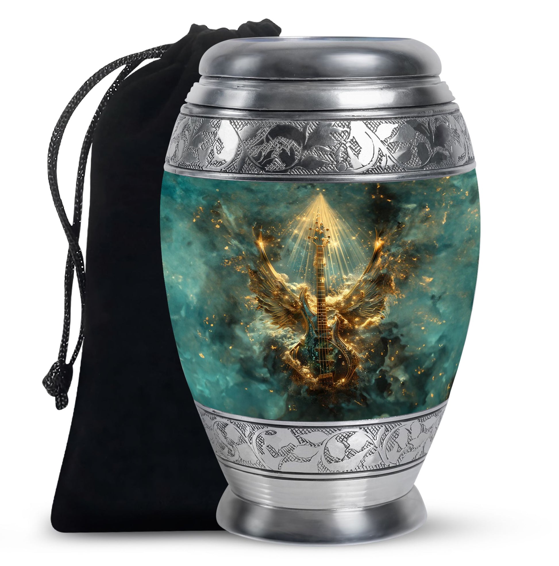 Guitar Theme Large Urn 10 Inch