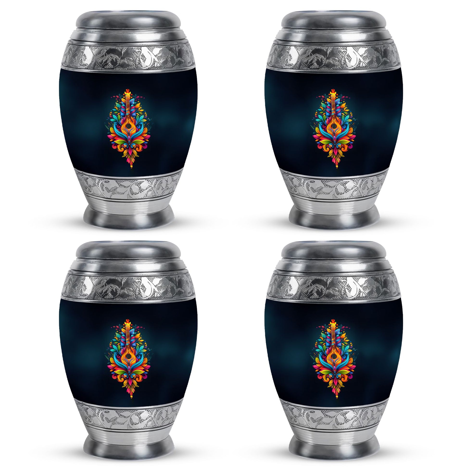 Guitar Theme 3 Inch Keepsake Pack of 4