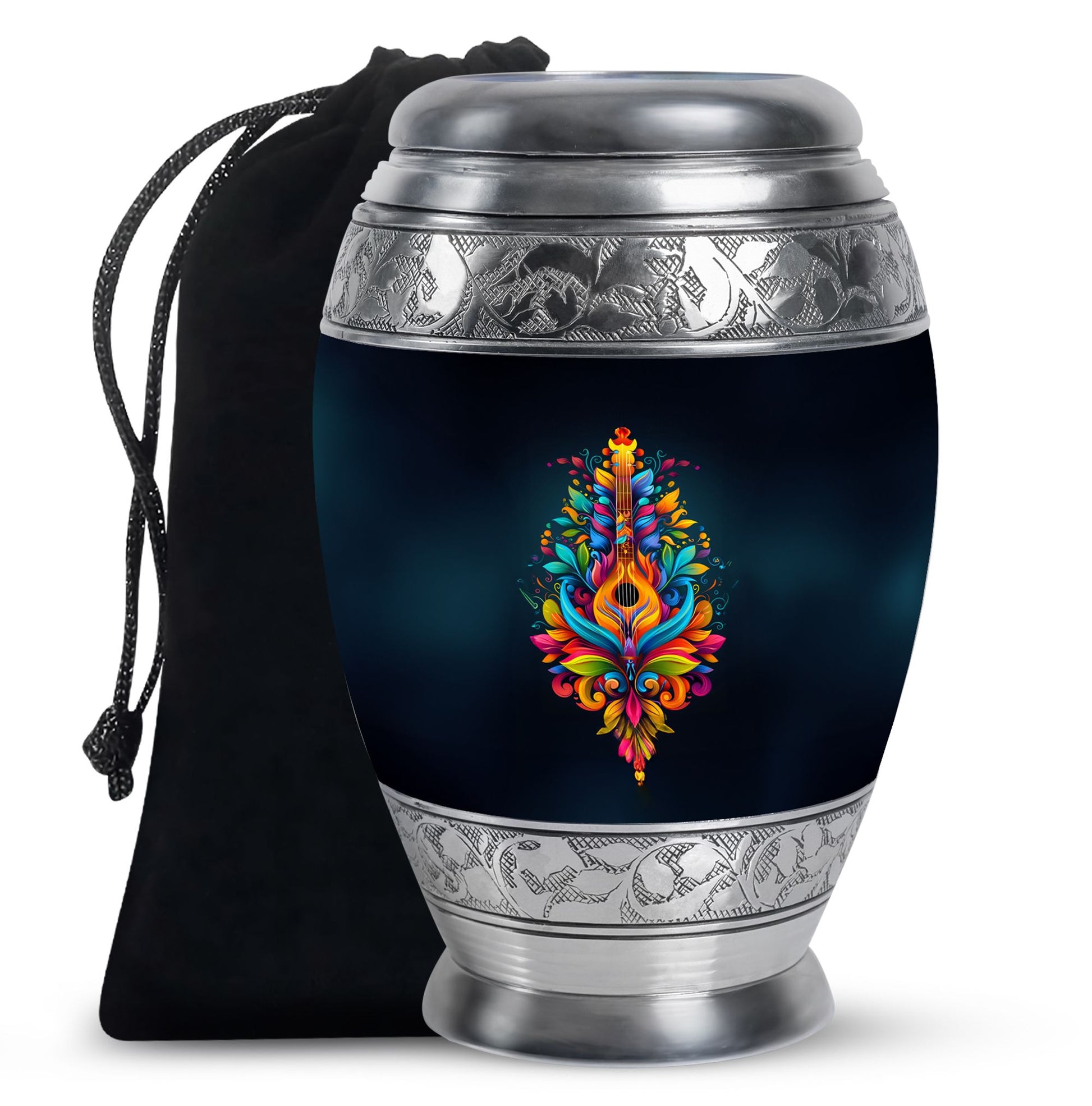 Guitar Theme Large Urn 10 Inch