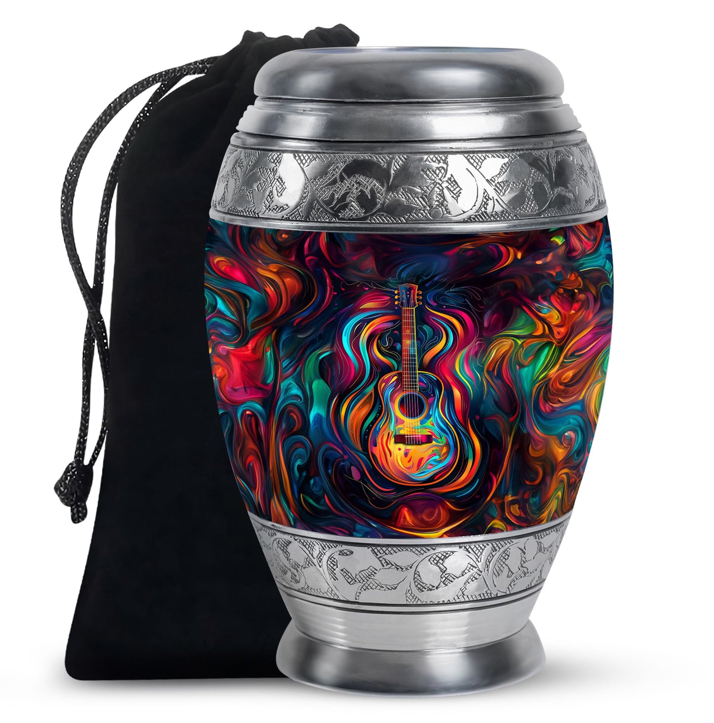 Guitar Theme Large Urn 10 Inch