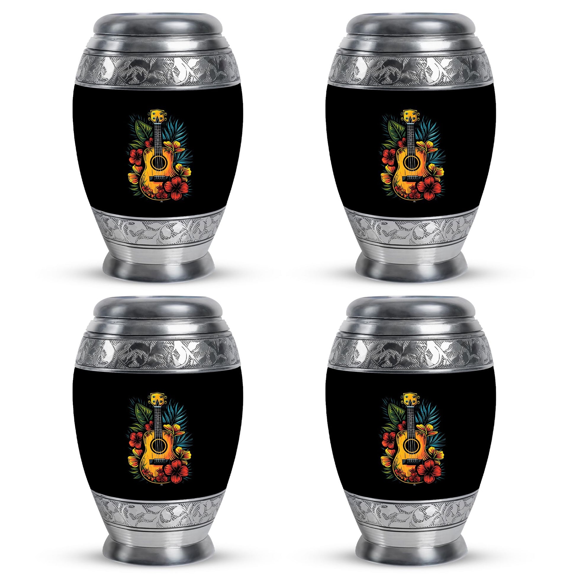 Guitar Theme 3 Inch Keepsake Pack of 4