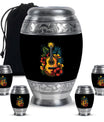 Guitar Theme Large Urn With 4 Keepsake Urn