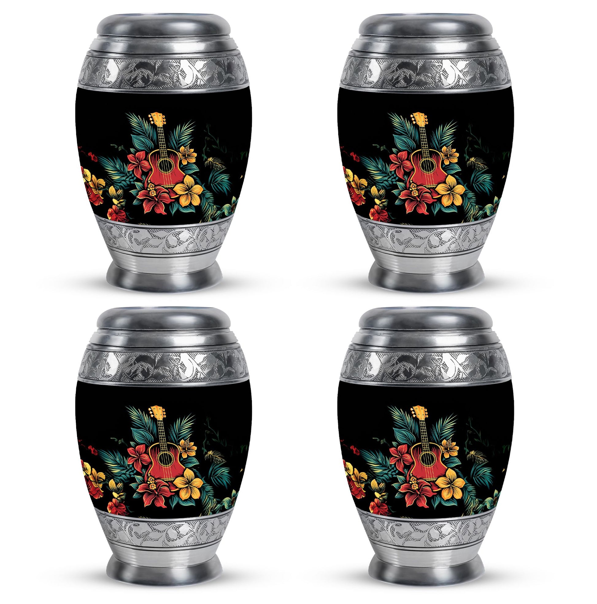 Guitar Theme 3 Inch Keepsake Pack of 4