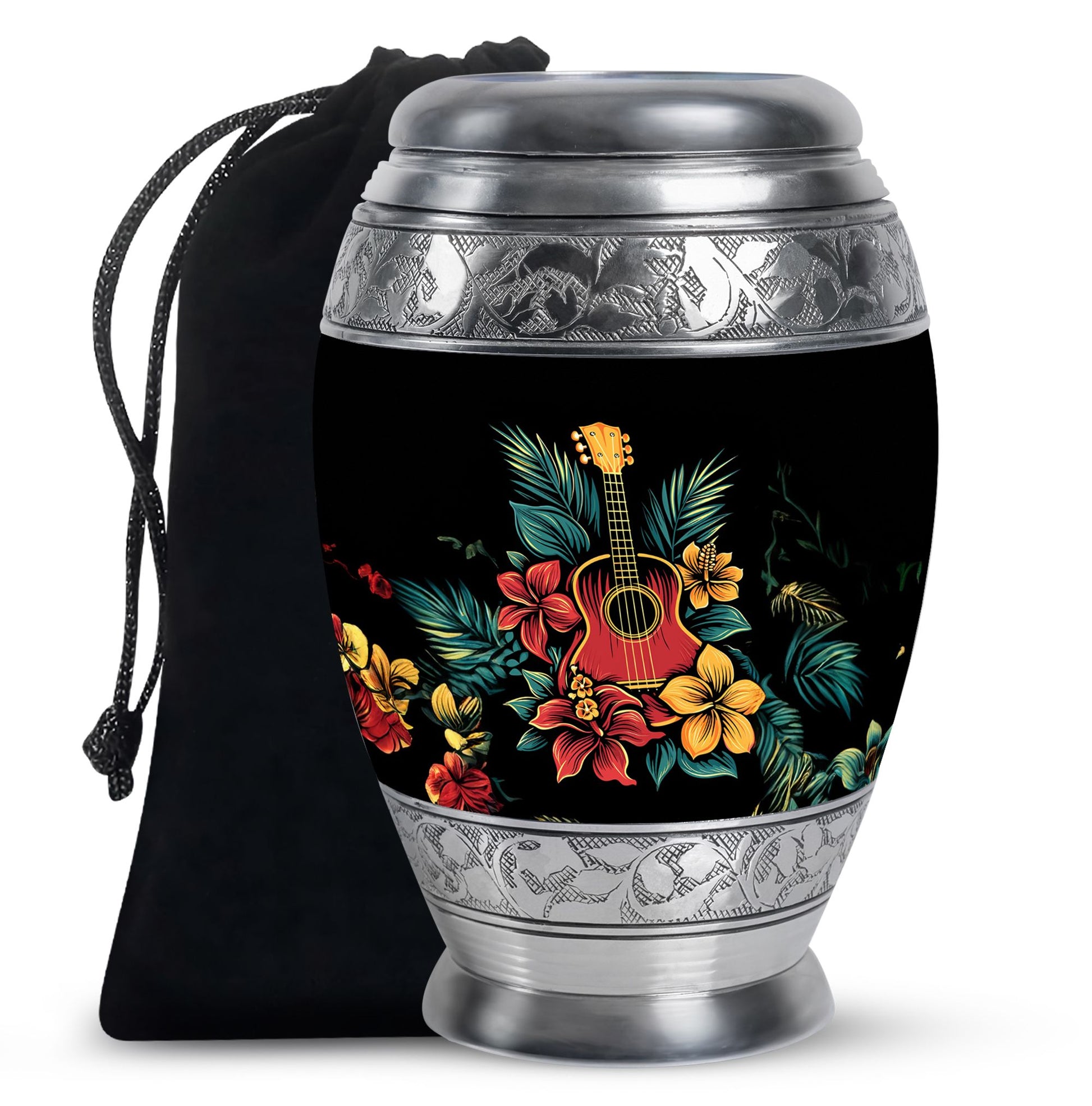 Guitar Theme Large Urn 10 Inch