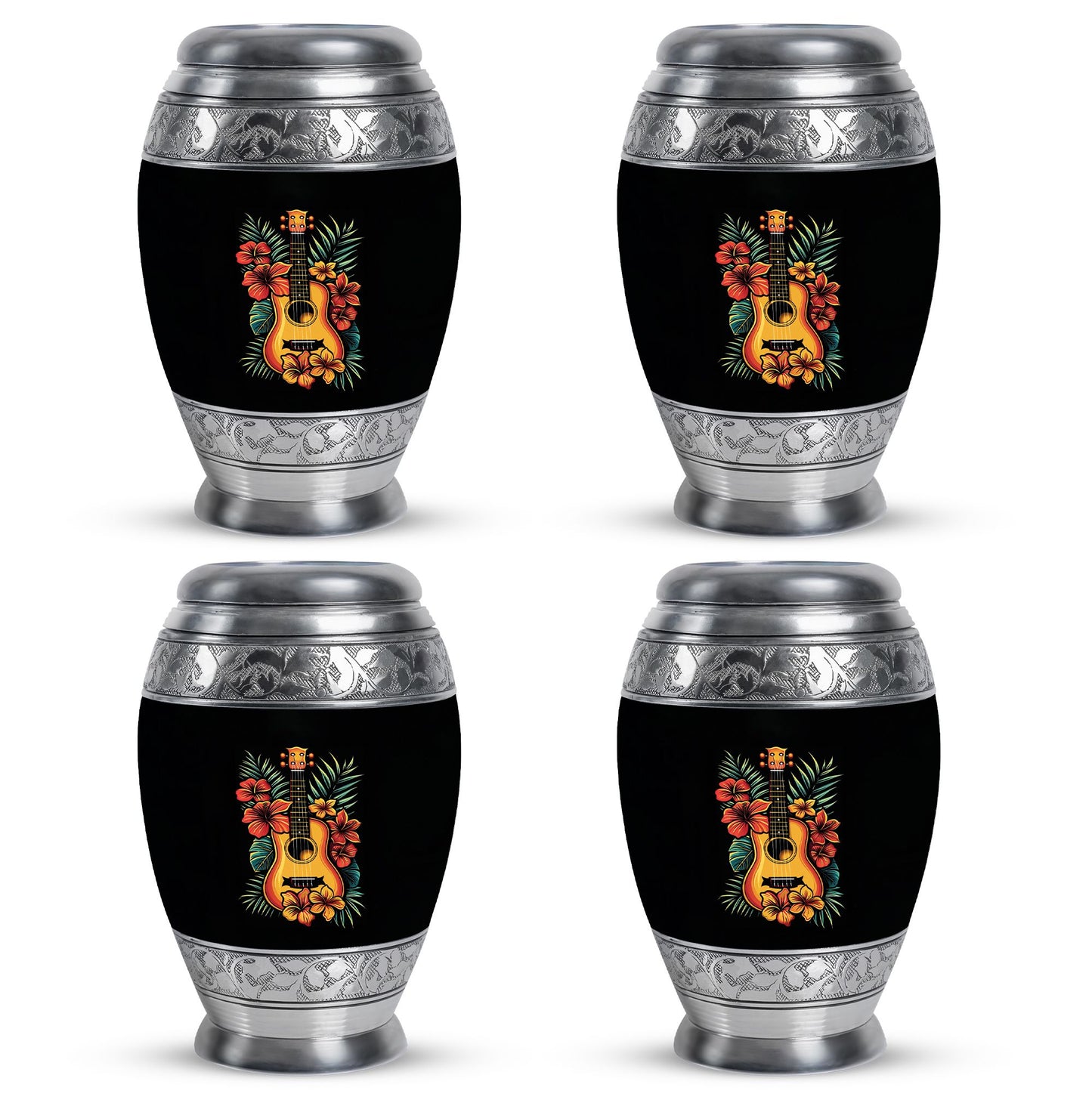 Guitar Theme 3 Inch Keepsake Pack of 4