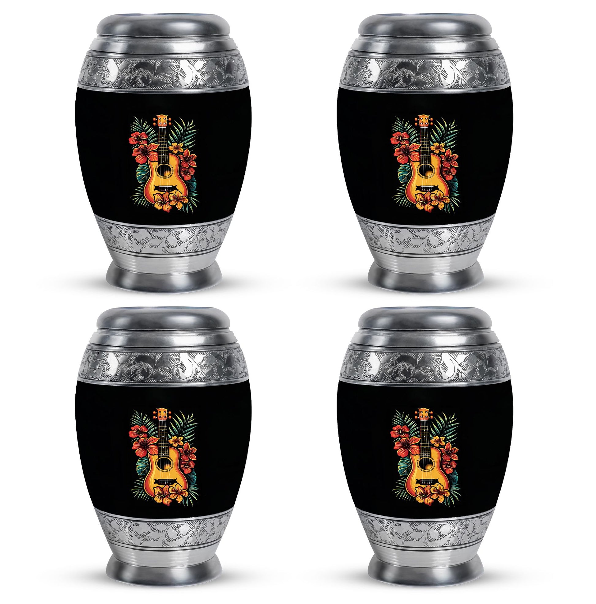 Guitar Theme 3 Inch Keepsake Pack of 4