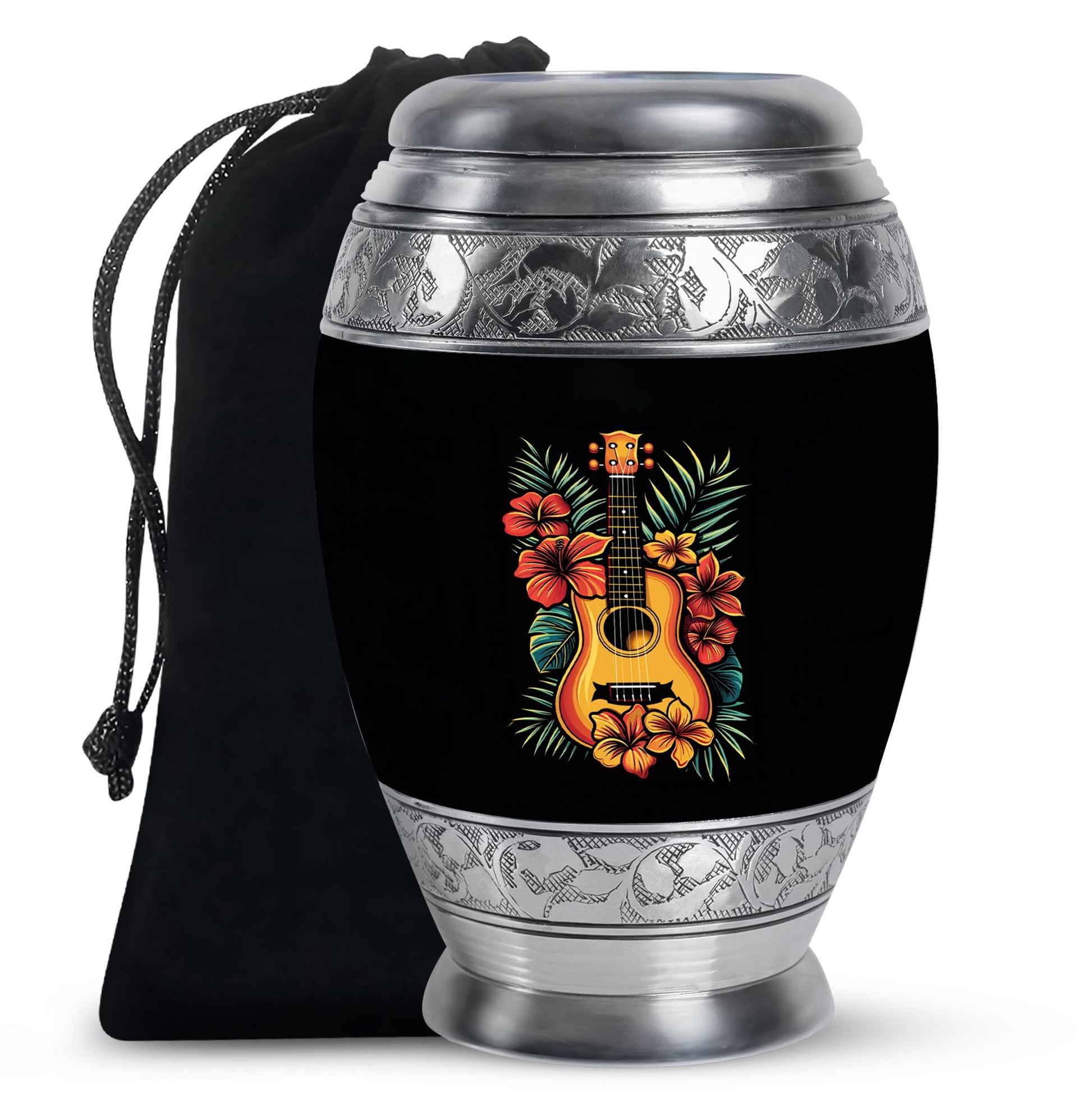 Guitar Theme Large Urn 10 Inch