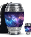 Galaxy Theme Large Urn With 1 Keepsake Urn
