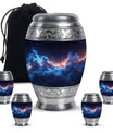 Galaxy Theme Large Urn With 4 Keepsake Urn
