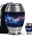 Galaxy Theme Large Urn With 1 Keepsake Urn