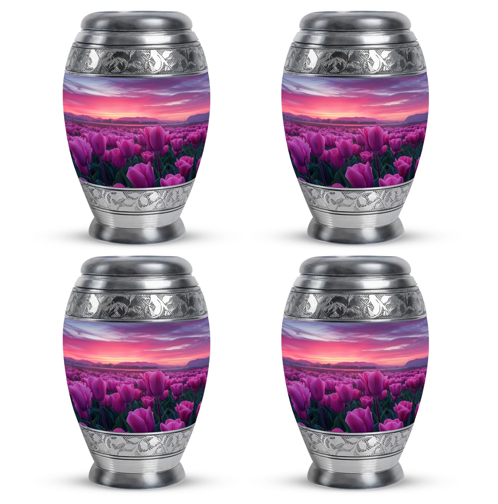 Tulips Theme 3 Inch Keepsake Pack of 4