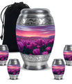 Tulips Theme Large Urn With 4 Keepsake Urn