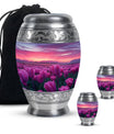 Tulips Theme Large Urn With 2 Keepsake Urn