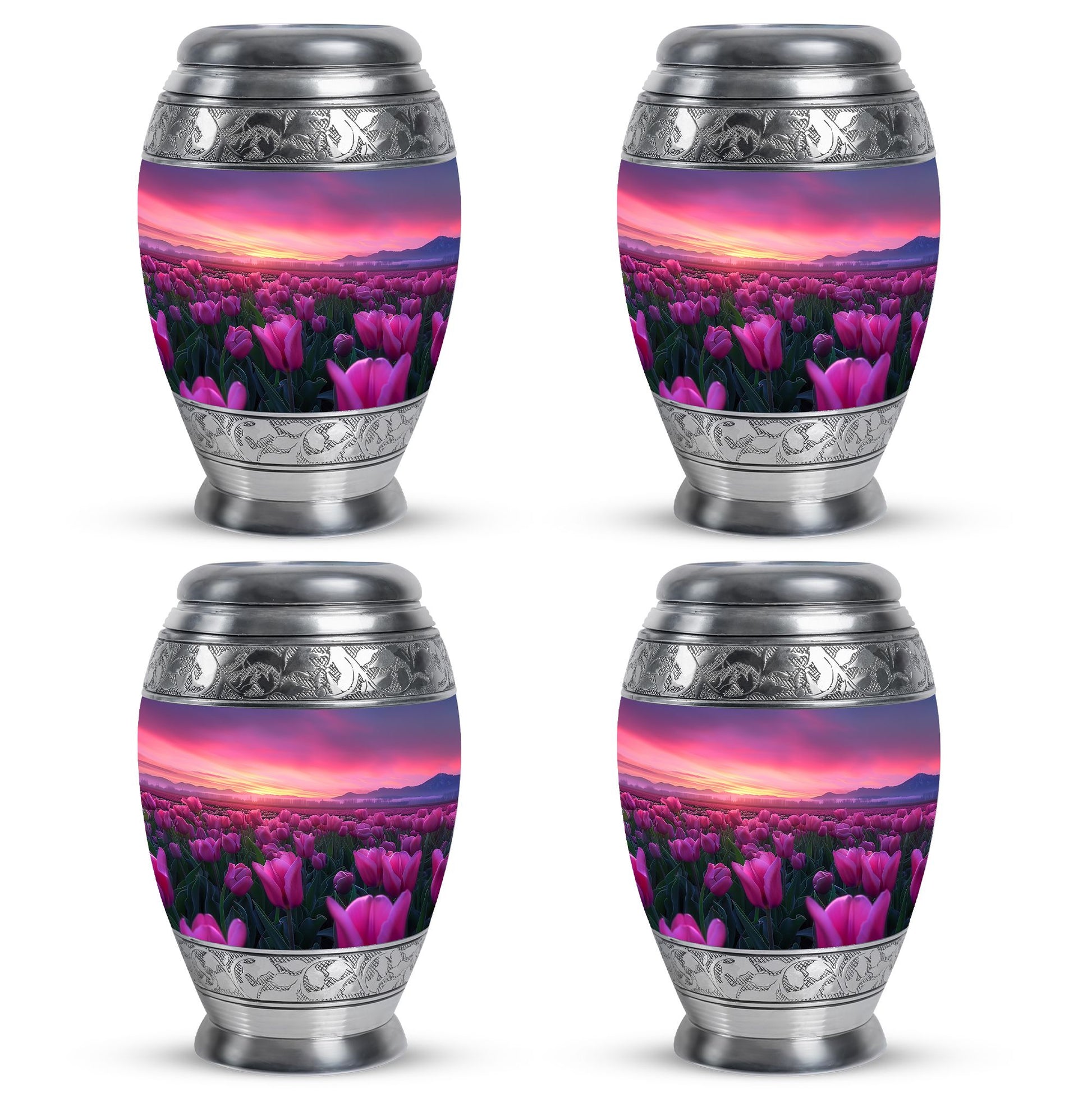 Tulips Theme 3 Inch Keepsake Pack of 4