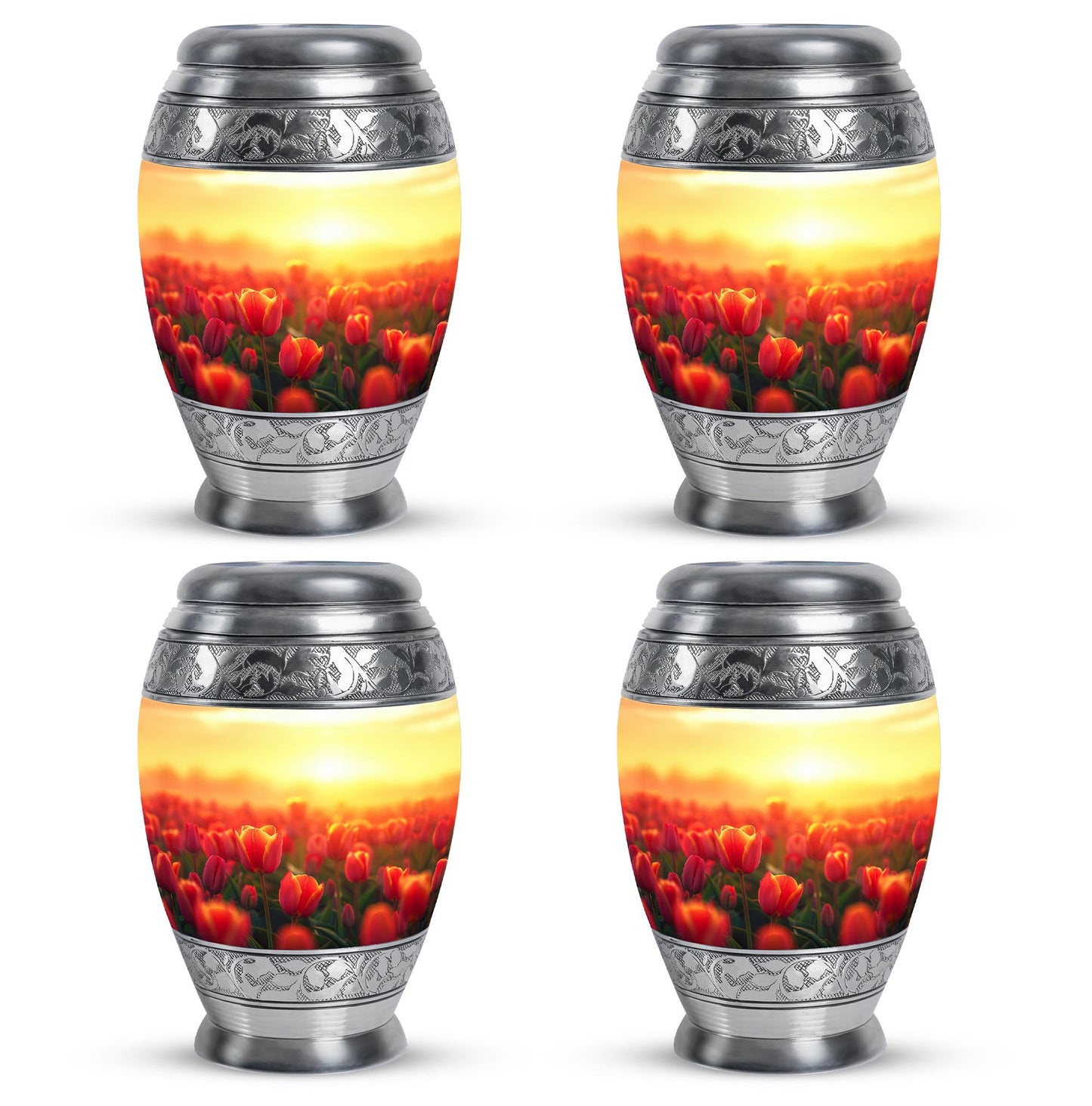 Tulips Theme 3 Inch Keepsake Pack of 4
