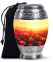 Tulips Theme Large Urn 10 Inch