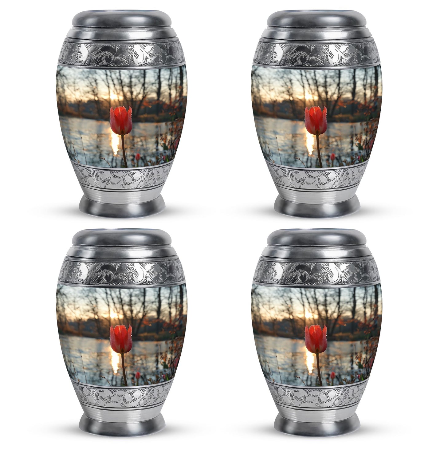 Tulips Theme 3 Inch Keepsake Pack of 4
