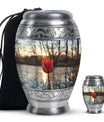 Tulips Theme Large Urn With 1 Keepsake Urn